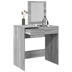 Coiffeuse avec miroir sonoma gris 73x46,5x120 cm 