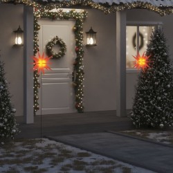 Lumières de Noël avec piquets 3 pcs LED pliable rouge 57 cm 
