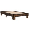 Cadre de lit sans matelas chêne fumé 100x200 cm 