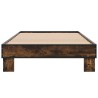 Cadre de lit sans matelas chêne fumé 100x200 cm 