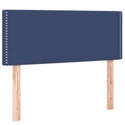 Sommier à lattes de lit avec matelas Bleu 100x200 cm Tissu 
