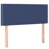 Sommier à lattes de lit avec matelas Bleu 100x200 cm Tissu 