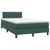 Sommier à lattes de lit et matelas vert foncé 120x210cm velours 