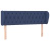 Tête de lit avec oreilles Bleu 163x23x78/88 cm Tissu 