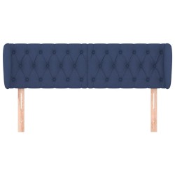 Tête de lit avec oreilles Bleu 163x23x78/88 cm Tissu 