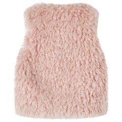 Gilet pour enfants fausse fourrure rose clair 116 