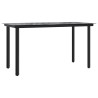 Ensemble à manger de jardin coussins 5 pcs noir et gris 