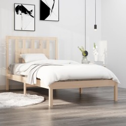 Cadre de lit sans matelas bois massif 100x200 cm 