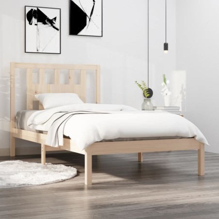 Cadre de lit sans matelas bois massif 100x200 cm 