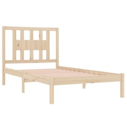 Cadre de lit sans matelas bois massif 100x200 cm 