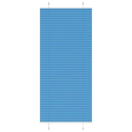 Store plissé bleu 95x200 cm largeur du tissu 94,4 cm polyester 