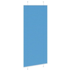 Store plissé bleu 95x200 cm largeur du tissu 94,4 cm polyester 