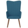 Chaise de relaxation Bleu Velours 