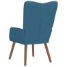 Chaise de relaxation Bleu Velours 