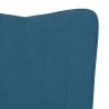 Chaise de relaxation Bleu Velours 