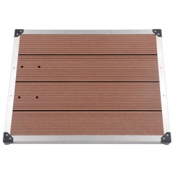 Receveur de douche extérieur WPC Inox 80x62 cm Marron 