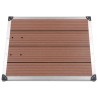 Receveur de douche extérieur WPC Inox 80x62 cm Marron 