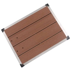Receveur de douche extérieur WPC Inox 80x62 cm Marron 