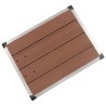 Receveur de douche extérieur WPC Inox 80x62 cm Marron 