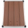 Receveur de douche extérieur WPC Inox 80x62 cm Marron 