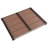 Receveur de douche extérieur WPC Inox 80x62 cm Marron 