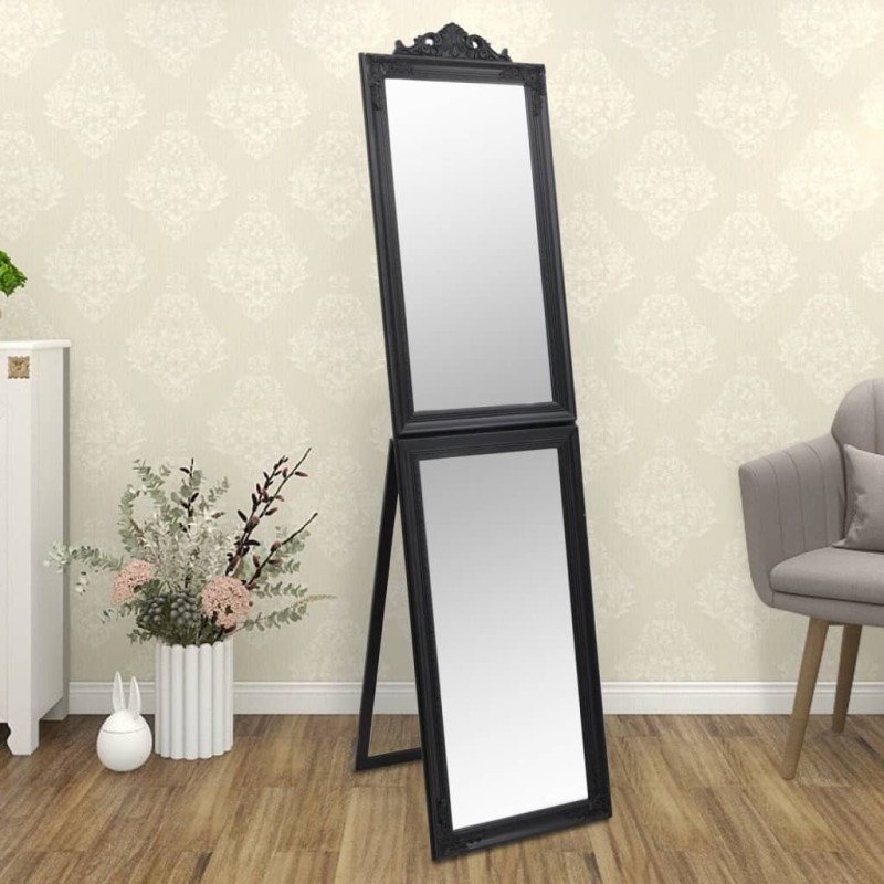 Miroir sur pied Noir 50x200 cm 