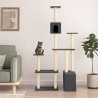 Arbre à chat avec griffoirs en sisal Gris foncé 180 cm 