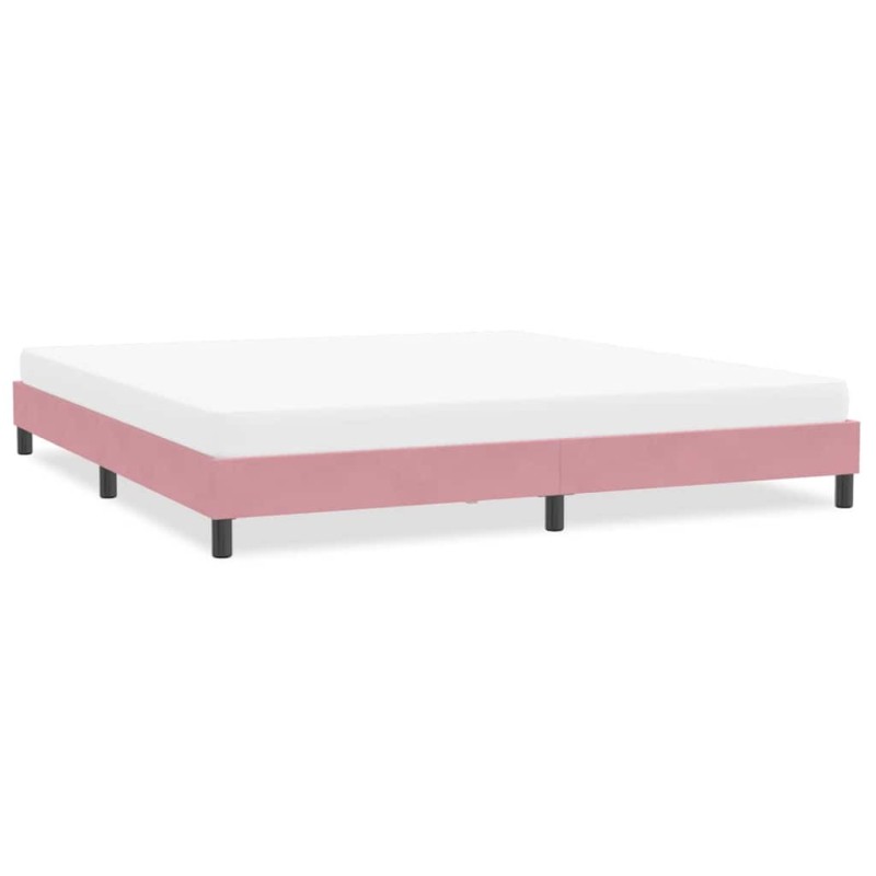 Cadre de lit sans matelas rose 200x210 cm velours Cadre de lit sans matelas rose 200x210 cm velours