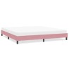Cadre de lit sans matelas rose 200x210 cm velours 