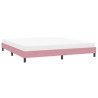 Cadre de lit sans matelas rose 200x210 cm velours 
