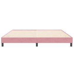 Cadre de lit sans matelas rose 200x210 cm velours 