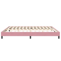 Cadre de lit sans matelas rose 200x210 cm velours 