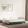 Cadre de lit sans matelas vert foncé 200x210 cm velours 