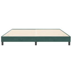 Cadre de lit sans matelas vert foncé 200x210 cm velours 