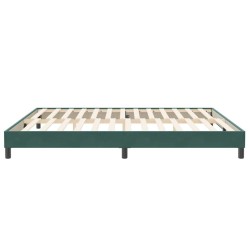 Cadre de lit sans matelas vert foncé 200x210 cm velours 