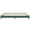 Cadre de lit sans matelas vert foncé 200x210 cm velours 