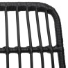Ensemble à manger de jardin 5 pcs Noir Résine tressée 