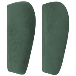 Tête de lit avec oreilles Vert foncé 147x23x78/88 cm Velours 