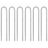 Piquets de tente 6 pcs en forme de U 30 cm Ø7mm acier galvanisé 