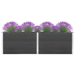 Lit surélevé de jardin 200x100x91 cm WPC Gris 