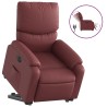 Fauteuil inclinable électrique rouge bordeaux similicuir 
