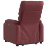 Fauteuil inclinable électrique rouge bordeaux similicuir 