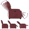 Fauteuil inclinable électrique rouge bordeaux similicuir 