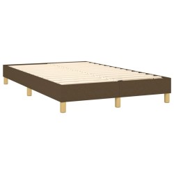 Sommier à lattes de lit avec matelas Marron foncé 120x200 cm 