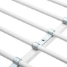 Lit superposé avec table sans matelas blanc métal 90x200 cm 