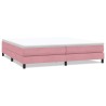 Sommier à lattes de lit sans matelas rose 200x210 cm velours 