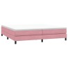 Sommier à lattes de lit sans matelas rose 200x210 cm velours 