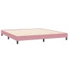 Sommier à lattes de lit sans matelas rose 200x210 cm velours 