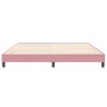 Sommier à lattes de lit sans matelas rose 200x210 cm velours 
