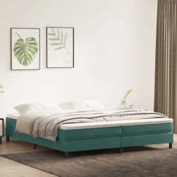 Sommier à lattes de lit sans matelas vert foncé 200x210cm 